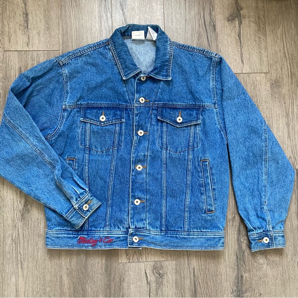 Mickey & CO. Mickey Mouse Denim Screen Printed Jacket Unisex Size Medium - Picture 7 of 8